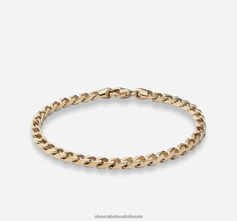 AU Oliver Cabell Men 8mm Cuban Chain Bracelet Gold 8PR6LR227 Accessories