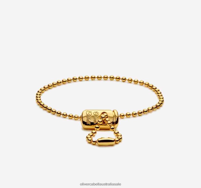 AU Oliver Cabell Men Cameron Bead Bracelet Gold 8PR6LR225 Accessories