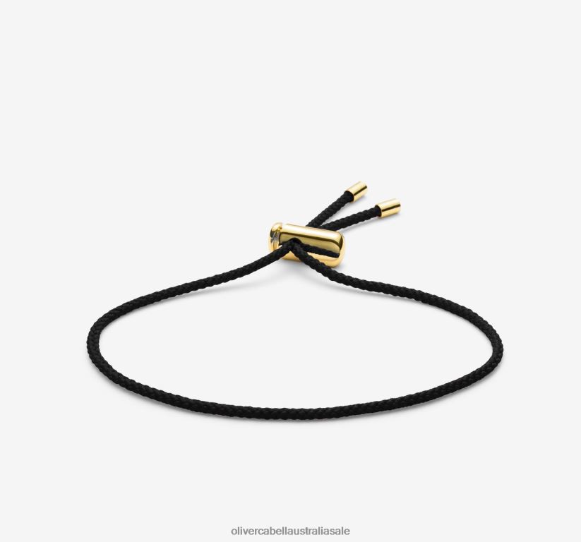 AU Oliver Cabell Men Cameron Cord Bracelet Black 8PR6LR193 Accessories