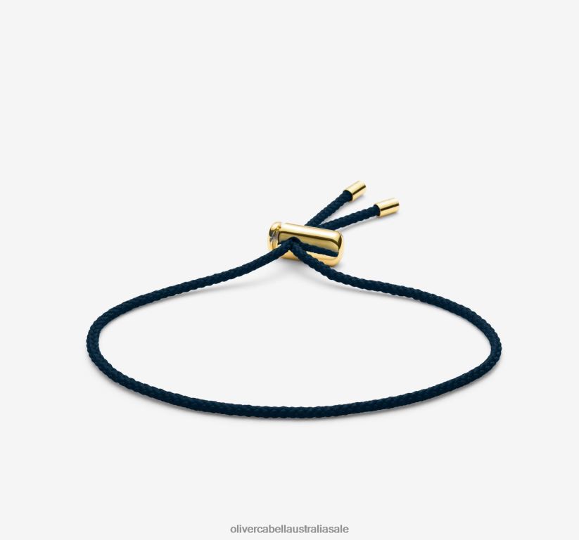 AU Oliver Cabell Men Cameron Cord Bracelet Navy 8PR6LR220 Accessories