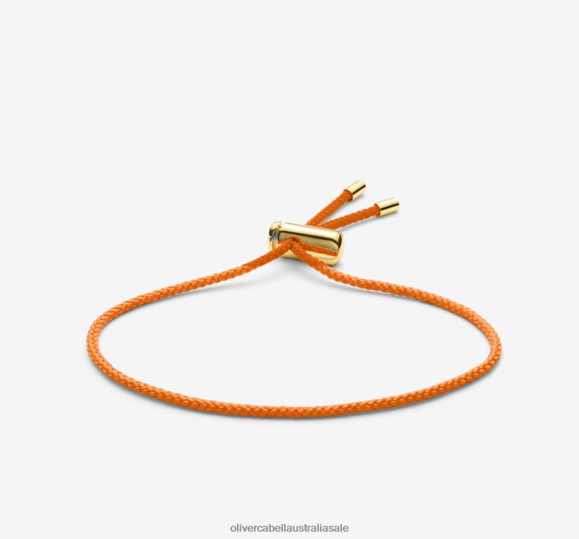 AU Oliver Cabell Men Cameron Cord Bracelet Orange 8PR6LR219 Accessories