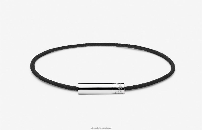 AU Oliver Cabell Men Fern Cord Bracelet Black 8PR6LR204 Accessories