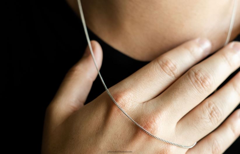 AU Oliver Cabell Men 1.4mm Cuban Chain Silver 8PR6LR213 Accessories