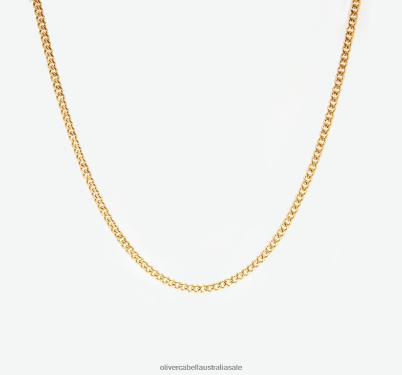 AU Oliver Cabell Men 2mm Cuban Chain Gold 8PR6LR211 Accessories