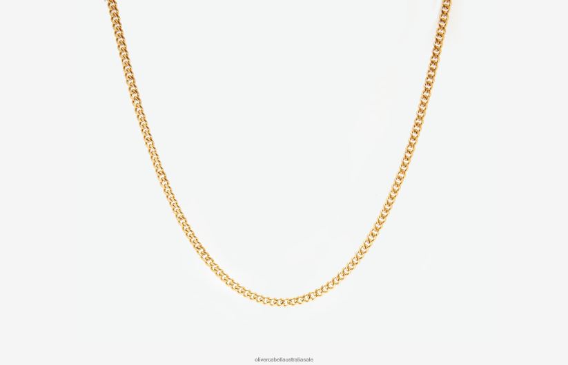 AU Oliver Cabell Men 2mm Cuban Chain Gold 8PR6LR211 Accessories