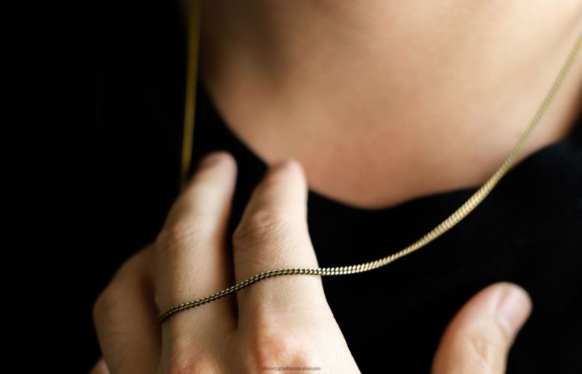 AU Oliver Cabell Men 2mm Cuban Chain Gold 8PR6LR211 Accessories