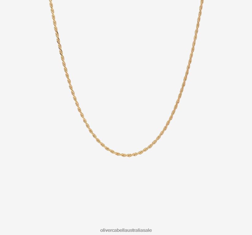 AU Oliver Cabell Men 2mm Rope Chain Gold 8PR6LR214 Accessories