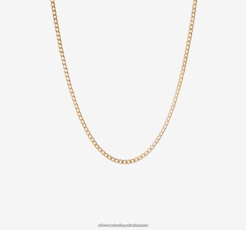 AU Oliver Cabell Men 3mm Cuban Chain Gold 8PR6LR206 Accessories
