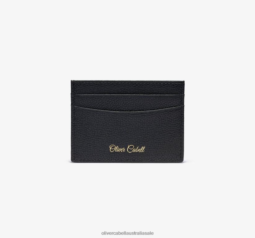 AU Oliver Cabell Men OC Leather Card Holder Black 8PR6LR234 Accessories