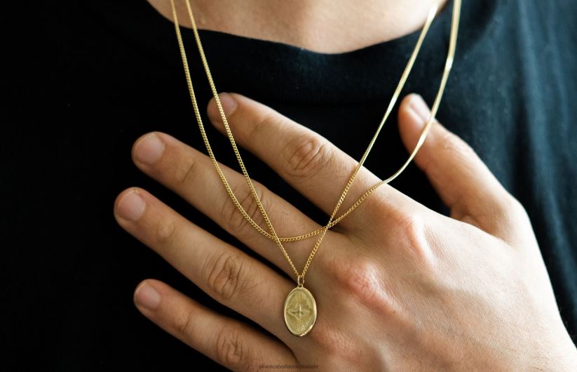 AU Oliver Cabell Men Dove Pendant Necklace Gold 8PR6LR209 Accessories