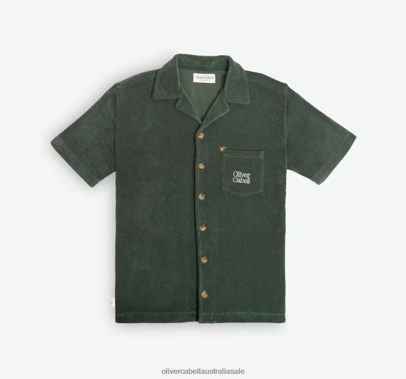 AU Oliver Cabell Men LA Capsule Terry Cloth Button-Up Yosemite 8PR6LR243 Clothes