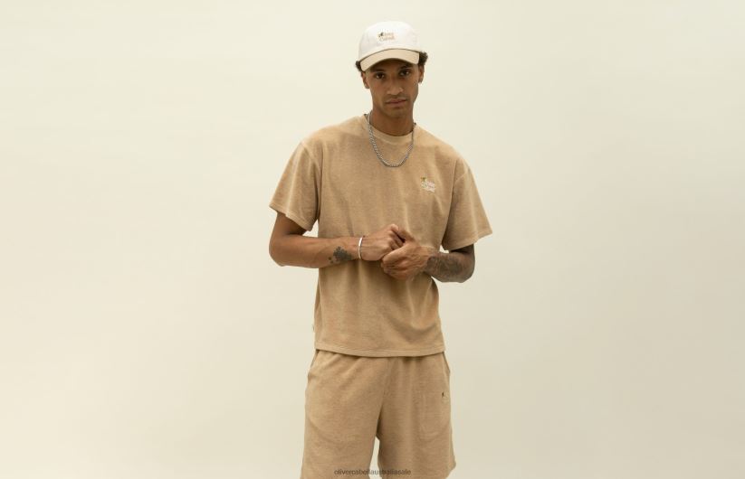 AU Oliver Cabell Men LA Capsule Terry Cloth T-Shirt Mojave 8PR6LR240 Clothes