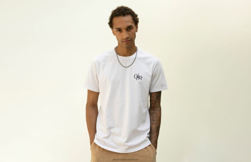 AU Oliver Cabell Men Tee White 8PR6LR265 Clothes