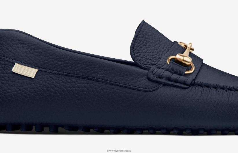 AU Oliver Cabell Men Driver 7 Navy Pebbled HB 8PR6LR181 Footwear