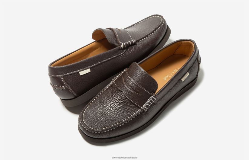 AU Oliver Cabell Men Penny Loafer Chocolate 8PR6LR90 Footwear