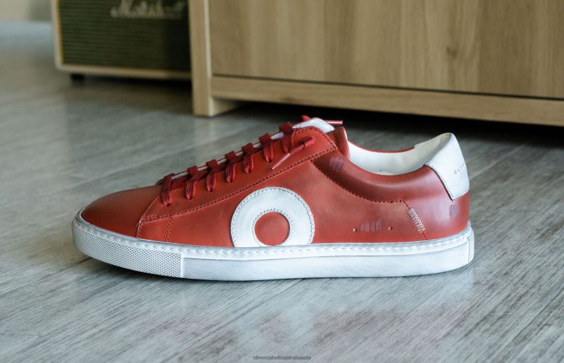 AU Oliver Cabell Men Low 1 4 Crimson 8PR6LR57 Footwear