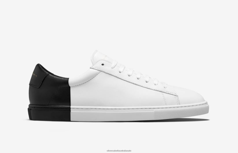 AU Uncrate x Oliver Cabell Men Low Top Jet Profile Final Black/White 8PR6LR39 Footwear