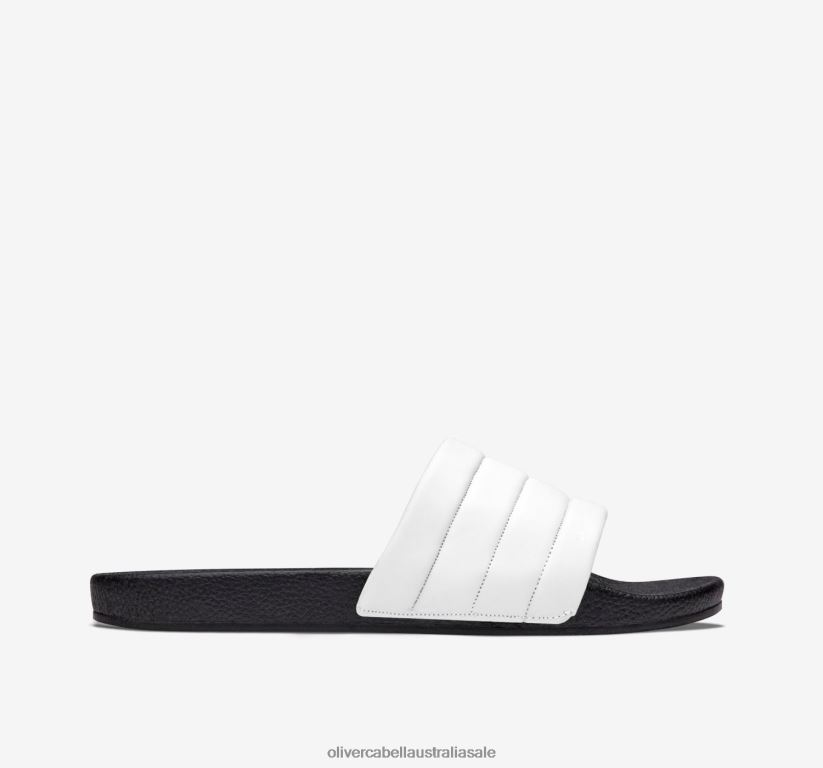 AU Oliver Cabell Men Vegan Slides White 8PR6LR168 Footwear