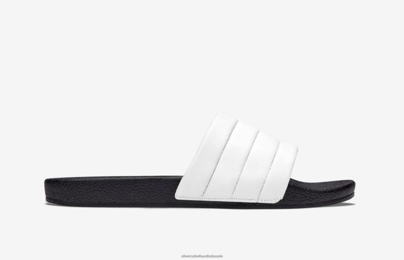 AU Oliver Cabell Men Vegan Slides White 8PR6LR168 Footwear