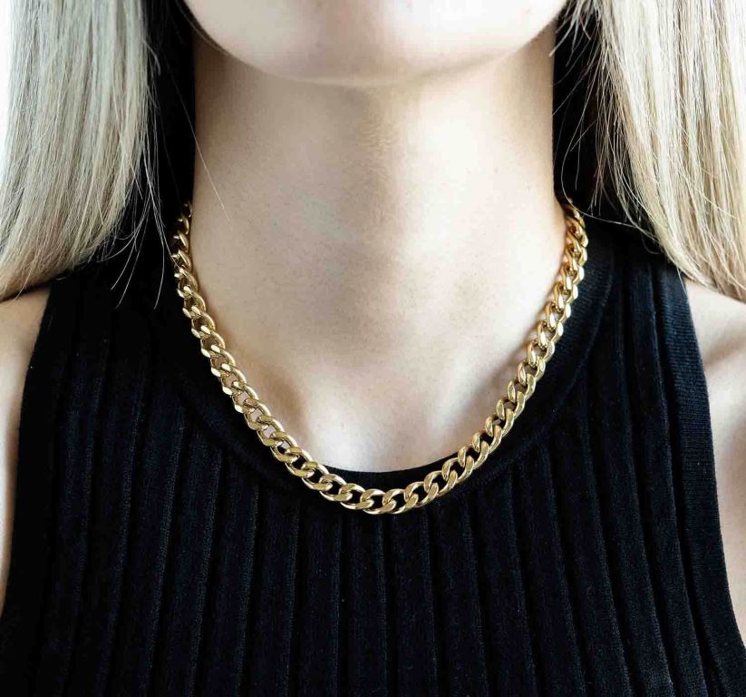 AU Oliver Cabell Women Cuban Chain Gold 8PR6LR447 Accessories
