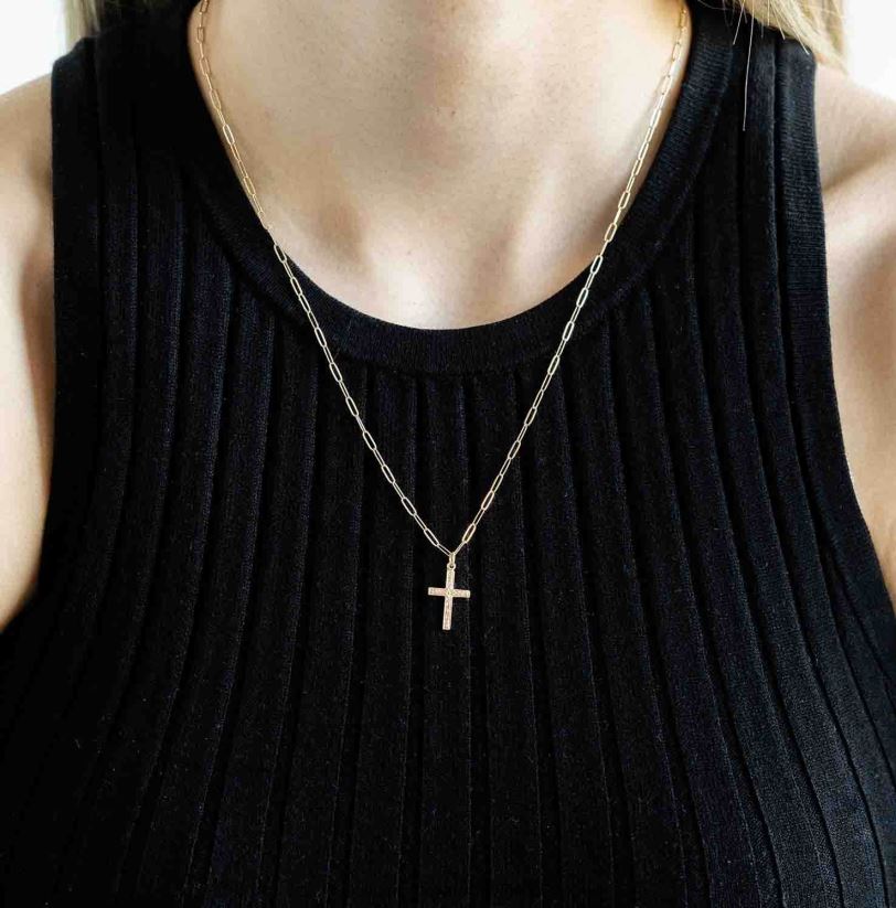AU Oliver Cabell Women Cross Necklace Gold 8PR6LR432 Accessories