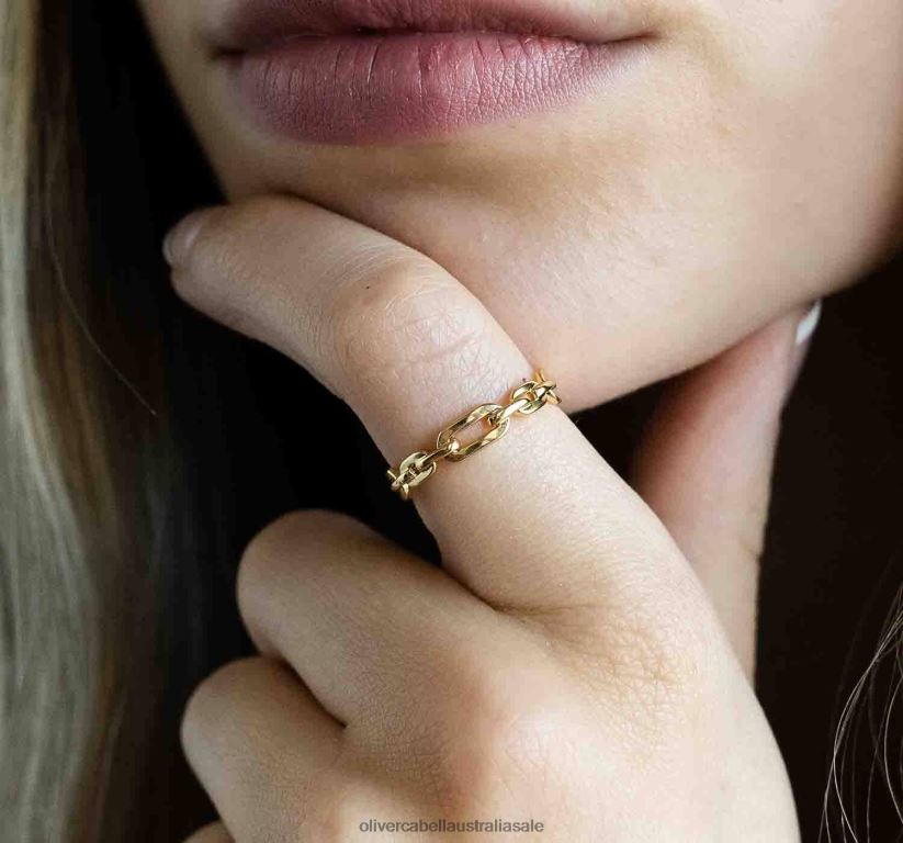 AU Oliver Cabell Women Link Ring Gold 8PR6LR425 Accessories