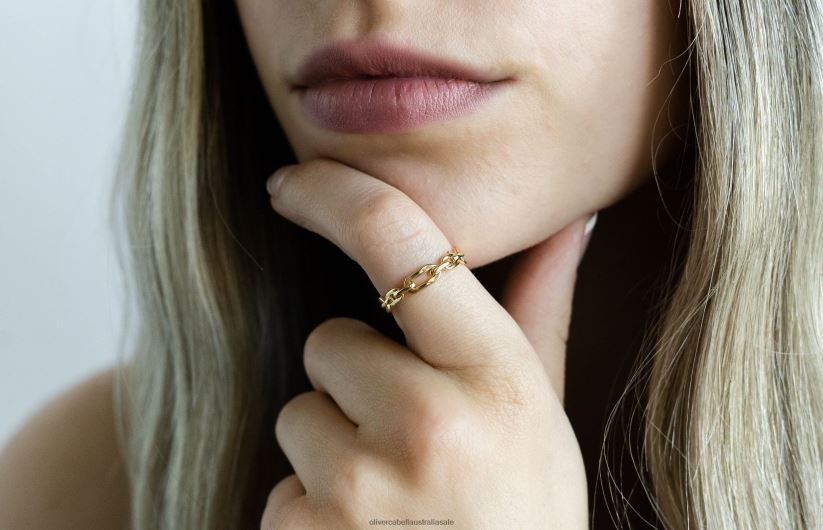 AU Oliver Cabell Women Link Ring Gold 8PR6LR425 Accessories