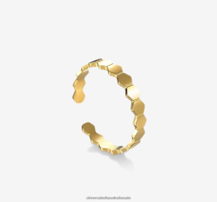 AU Oliver Cabell Women Open Geo Ring Gold 8PR6LR450 Accessories