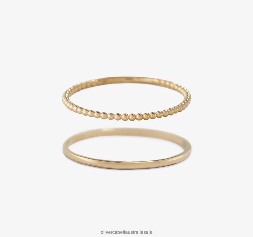 AU Oliver Cabell Women Stacker Set Gold 8PR6LR439 Accessories
