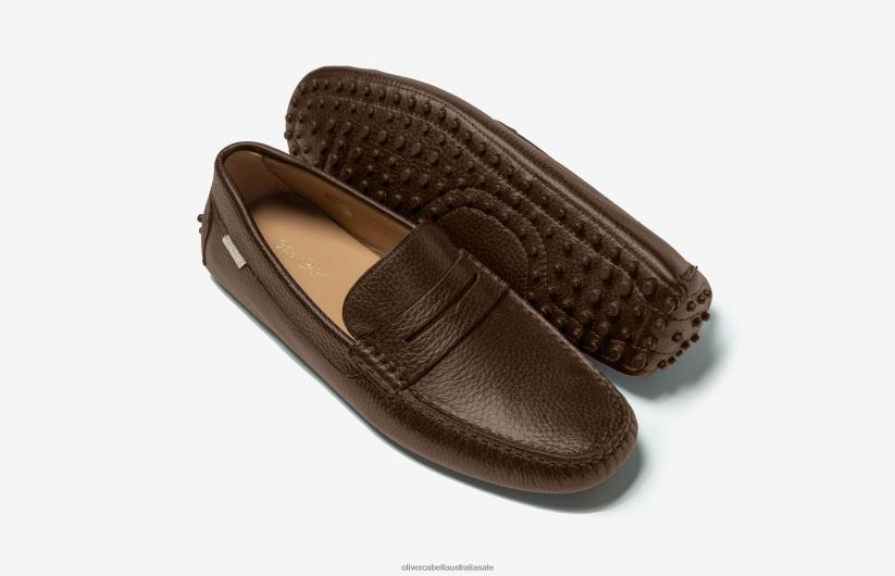 AU Oliver Cabell Women Driver 13 Chocolate Pebbled 8PR6LR412 Footwear