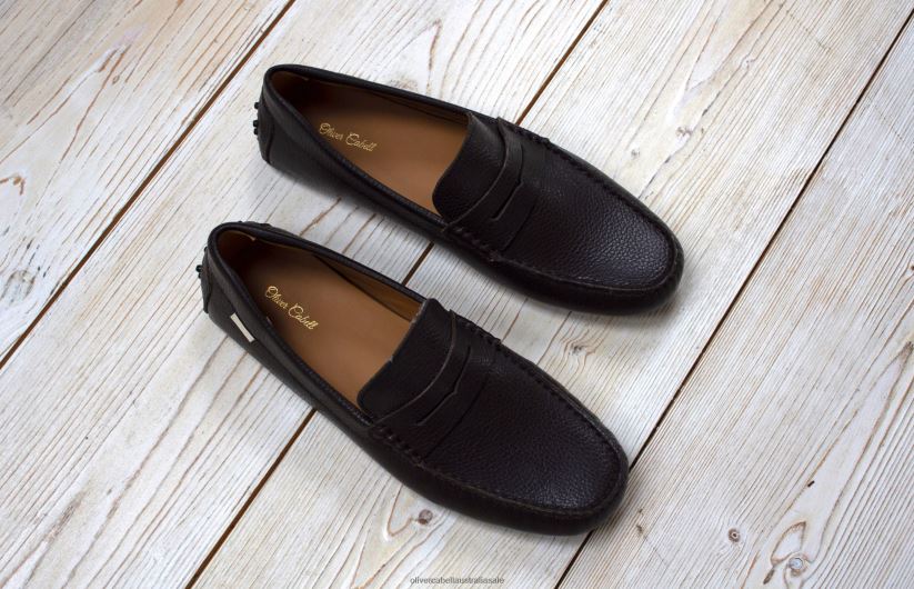 AU Oliver Cabell Women Driver 13 Chocolate Pebbled 8PR6LR412 Footwear