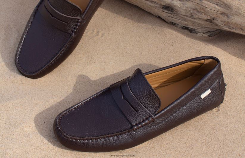 AU Oliver Cabell Women Driver 13 Chocolate Pebbled 8PR6LR412 Footwear