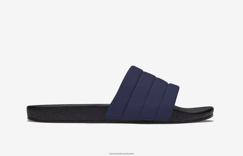 AU Oliver Cabell Women Vegan Slides Navy 8PR6LR384 Footwear